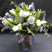 Tulip, Hyacinth and Ranunculus Vase