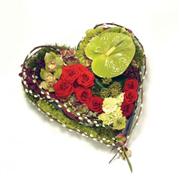 Tropical Heart Red &amp; Green